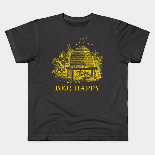 Bee Happy Kids T-Shirt by MichaelaGrove